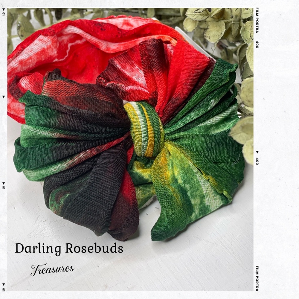 Jungle Tie Dye Ruffled Headband newborn up to 4/5 years
